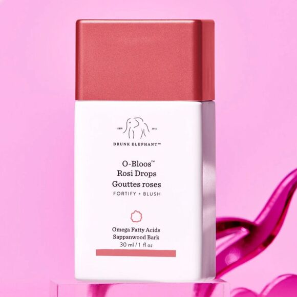NIB Drunk Elephant O-Bloos Rosi Drops Blush Serum Makeup w/ Lala Retro Sample - Picture 1 of 11